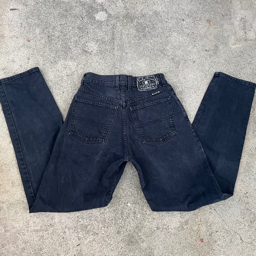 Vintage 90s high waist jeans 27x33 made in USA jet black Lucky Brand 25 26 27 28
